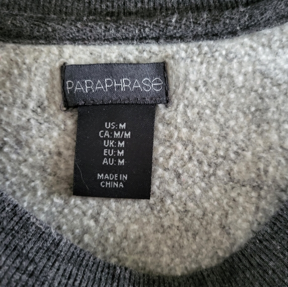 Crewneck gray medium paraphrase wine coffee - Picture 4 of 4